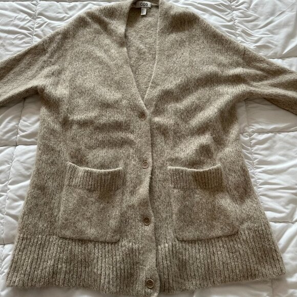 COS – LONG WOOL-ALPACA CARDIGAN - Picture 2 of 10